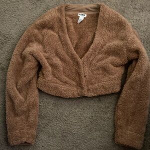 PINK Victoria's Secret Tan Teddy Jacket